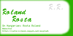 roland rosta business card